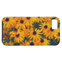 Art floral de Fleur-amants jaunes de marguerites Coque Case-Mate iPhone 5