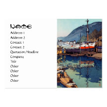 Art frais de waterscape de dock sec de bateau de K Cartes De Visite Personnelles