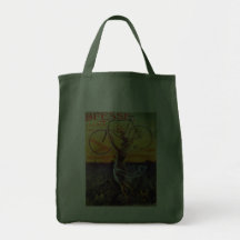 Art français vintage de bicyclette sac de toile