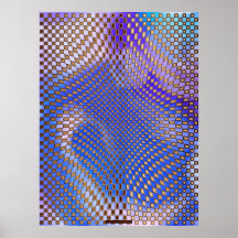art futuriste X de mur d'illusion optique de Métal Posters