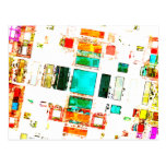 Art géométrique abstrait carte postale