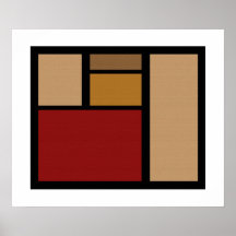 Art géométrique de Brown Posters
