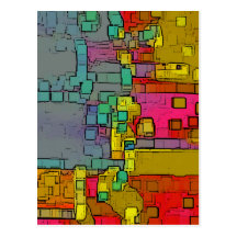 Art géométrique de "souterrain" carte postale