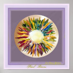 ART GLASS Pearl Leaves GLOSSY POSTER プリント