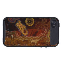 Art indigène australien de désert de Dreamtime Coques iPhone 4