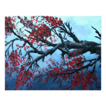 art japonais d'oriental d'arbre de fleur de fleurs faire-parts