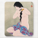 Art japonais nu classique oriental frais de dame tapis de souris