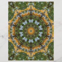 Art jaune 7 de kaléidoscope de fleur d'arbre tract customisé