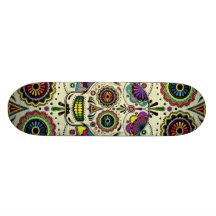 Art "jour de crâne de sucre du mort " skateboards personnalisables
