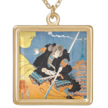 Art légendaire japonais frais de samouraïs de guer colliers personnalisés