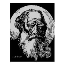 Art Léon Tolstoï de vecteur d'expressioniste Carte Postale