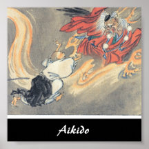 Art martial de Japonais d'Aikido Posters