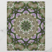 Art mauve et blanc 2 de kaléidoscope de Lantana Prospectus Personnalisés