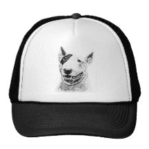 Art mignon de chien de bull-terrier casquettes