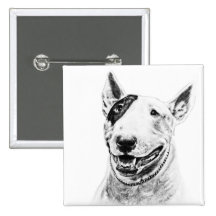 Art mignon de chien de bull-terrier pin's
