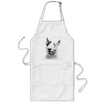 Art mignon de chien de bull-terrier tabliers
