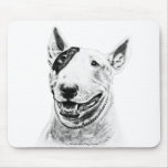 Art mignon de chien de bull-terrier tapis de souris