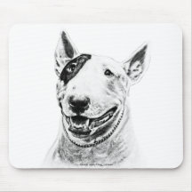 Art mignon de chien de bull-terrier tapis de souris