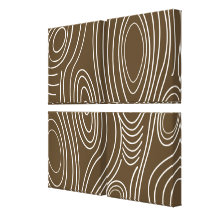 Art moderne d'abrégé sur en bois grain de Brown Toile Tendue Sur Châssis