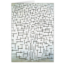 Art moderne de Piet Mondrian Carte De Vœux