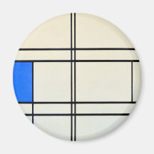 Art moderne de Piet Mondrian Aimant Pour Réfrigérateur