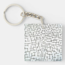 Art moderne de Piet Mondrian Porte-clef