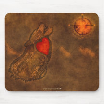 Art Mousepad d'Ojibwe-style de loup d'hurlement Tapis De Souris