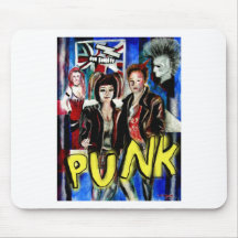 art, musique de punk rock, mode et style tapis de souris