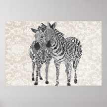 Art noir et blanc de Zeb et de Zenya Affiches