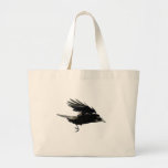 Art noir volant de corneille pour Birdlovers Sac