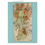 Art Nouveau - Alphonse Mucha - hiver cartes