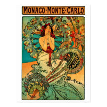 Art Nouveau du Monaco Monte Carlo Cartes Postales