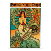 Art Nouveau du Monaco Monte Carlo Cartes Postales