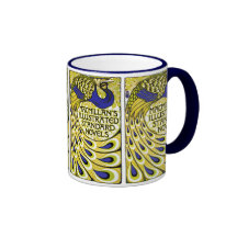 Art Nouveau :  Illustration de paon Tasses