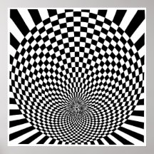 Art op, illusion optique affiche