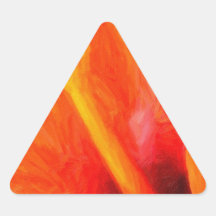art - orange_hibiscus sticker en triangle