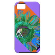 ART ORANGE VIOLET LUMINEUX D'ARUMS DE POSTURE DE Y COQUE iPhone 5 Case-Mate