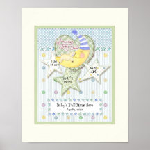 Art personnalisé de crèche de mur de nom de bébé p affiches