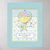 Art personnalisé de crèche de mur de nom de bébé p posters