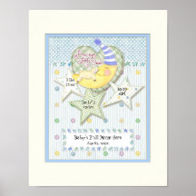 Art personnalisé de crèche de mur de nom de bébé p poster