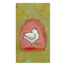 Art populaire moderne mignon de poulet d'amusement modèles de cartes de visite