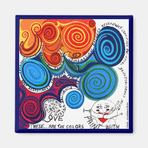 Art positif élevant vibrant et mots magnets