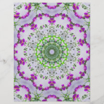 Art pourpre 5 de kaléidoscope de fleur sauvage prospectus personnalisés