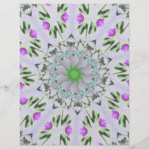 Art pourpre 7 de kaléidoscope de fleur sauvage prospectus personnalisés