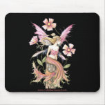 Art rose de fée de fleur tapis de souris