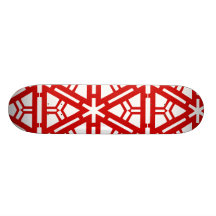 Art rouge contemporain skateboard
