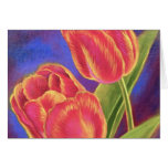 Art rouge de fleur de tulipes - multi cartes de vœux