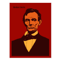 Art (rouge) de vecteur d'Abraham Lincoln Cartes Postales