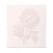 Art rouge-rose victorien vintage élégant de Rosebu Bloc-notes Mémo