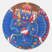 Art tibétain oriental frais de tatouage d'un dieu  autocollant